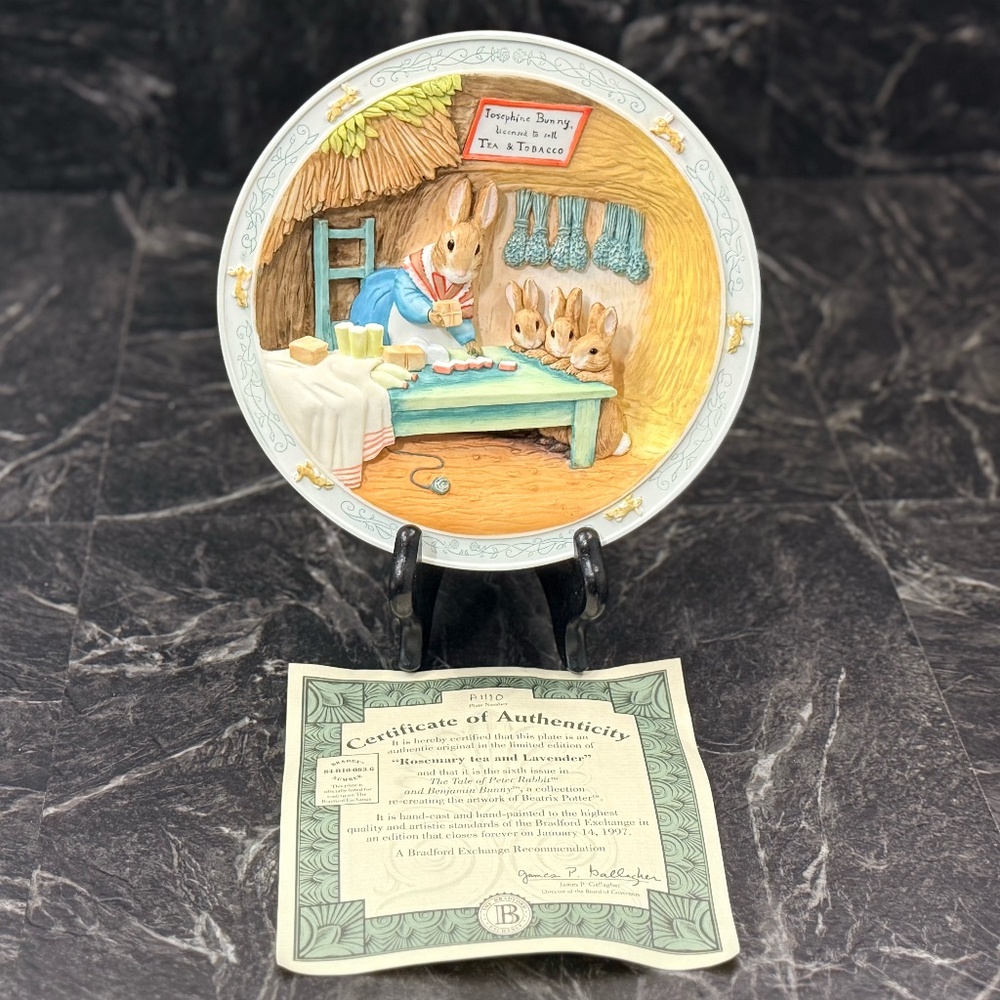 THE BRADFORD EXCHANGE “Rosemary tea and Lavender” Plate #A1110